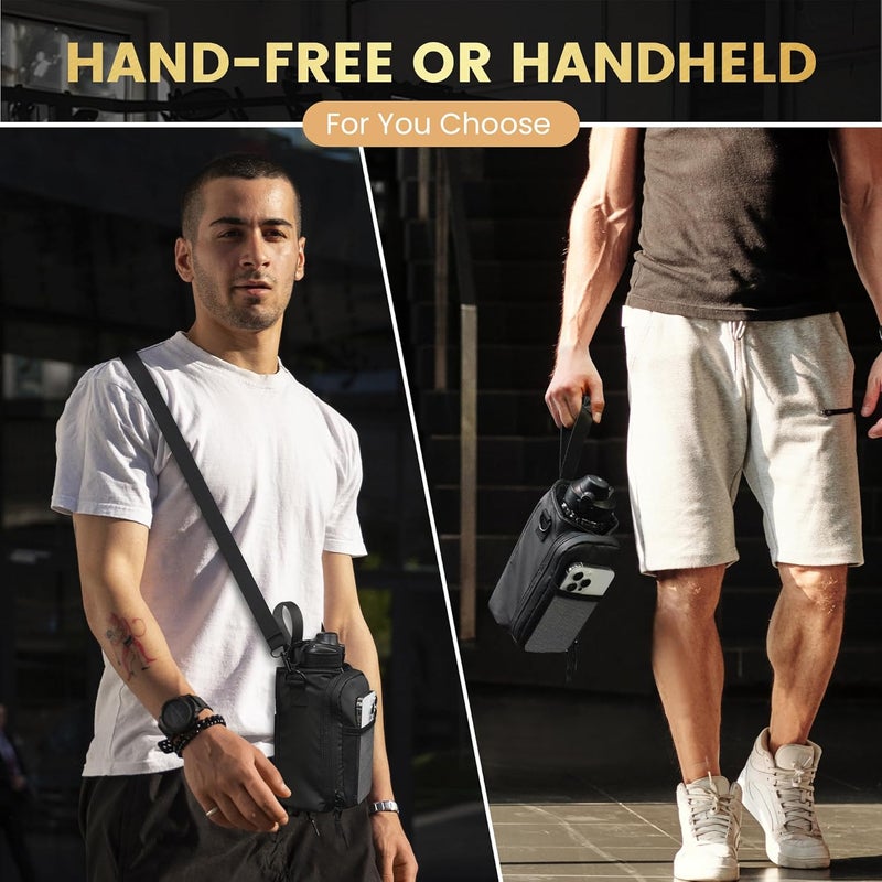 Balency Magnetic Gym Bag for Men, Magnetic Gym Water Bottle Bag, Water Bottle Holder with Phone Pockets, Powerful Magnet Gym Pouch, Magnet Crossbody Bags, Gym Accessories for Women - Image 5